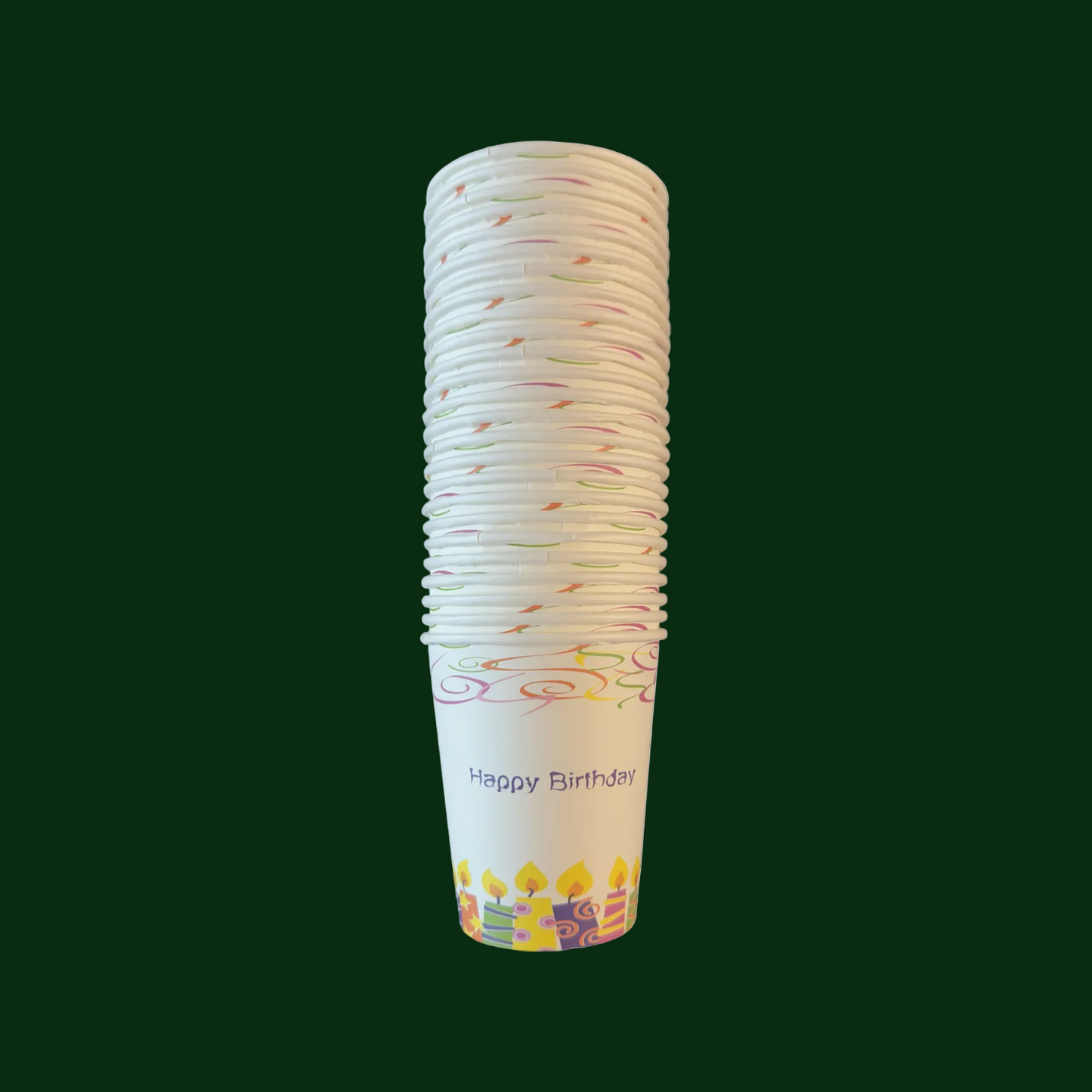Disposable paper cups - Happy Birthday Pack 25pcs.