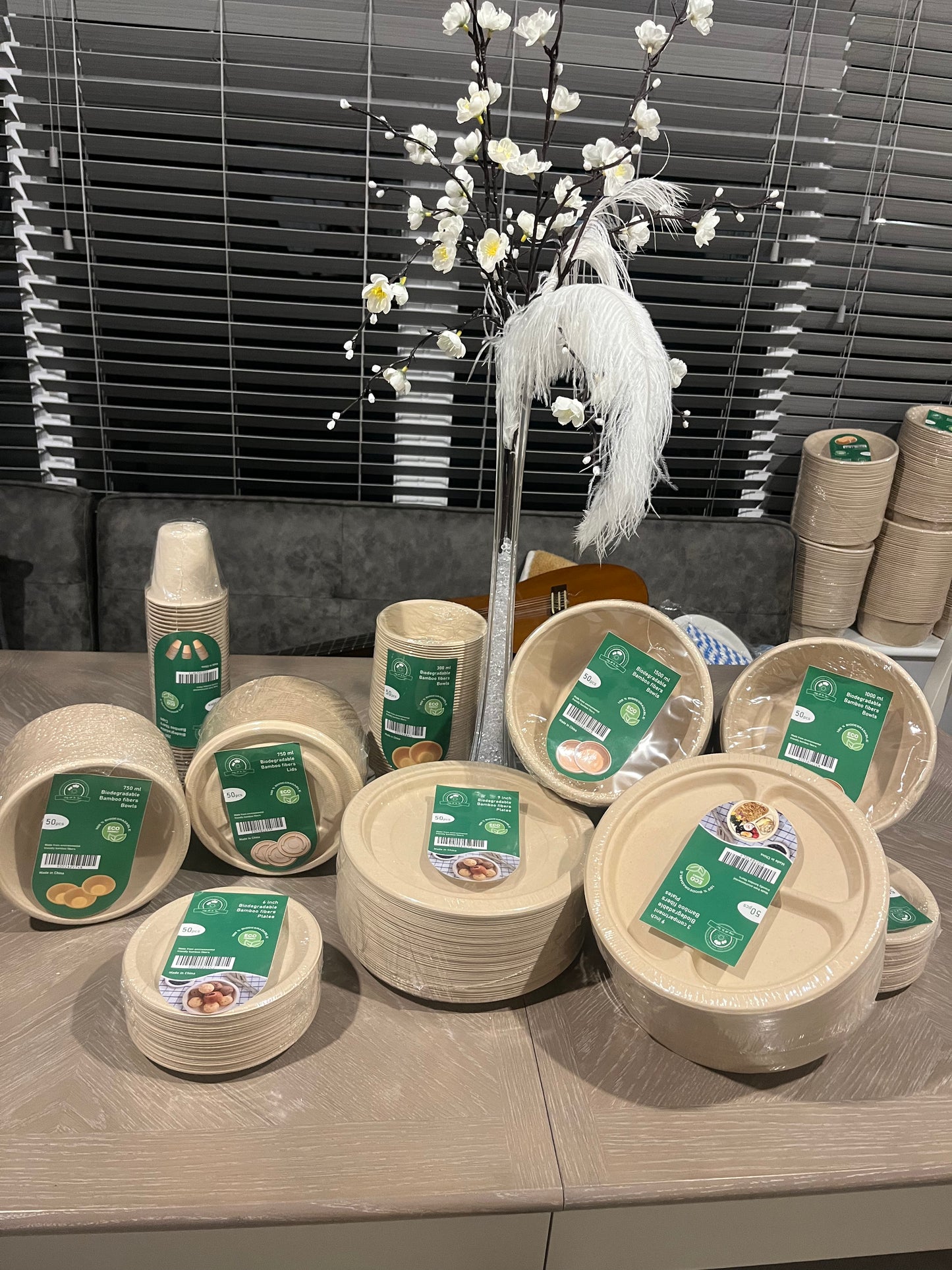 ECO Friendly bamboo fibers 9 inch plate.