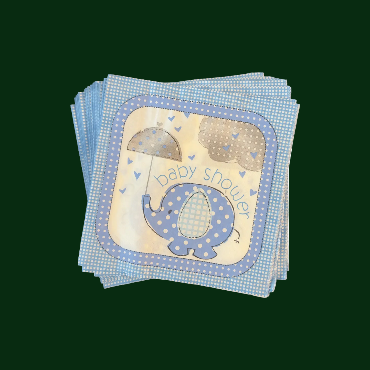 Disposable Napkins 33x33cm Baby Blue Pack of 25pcs.