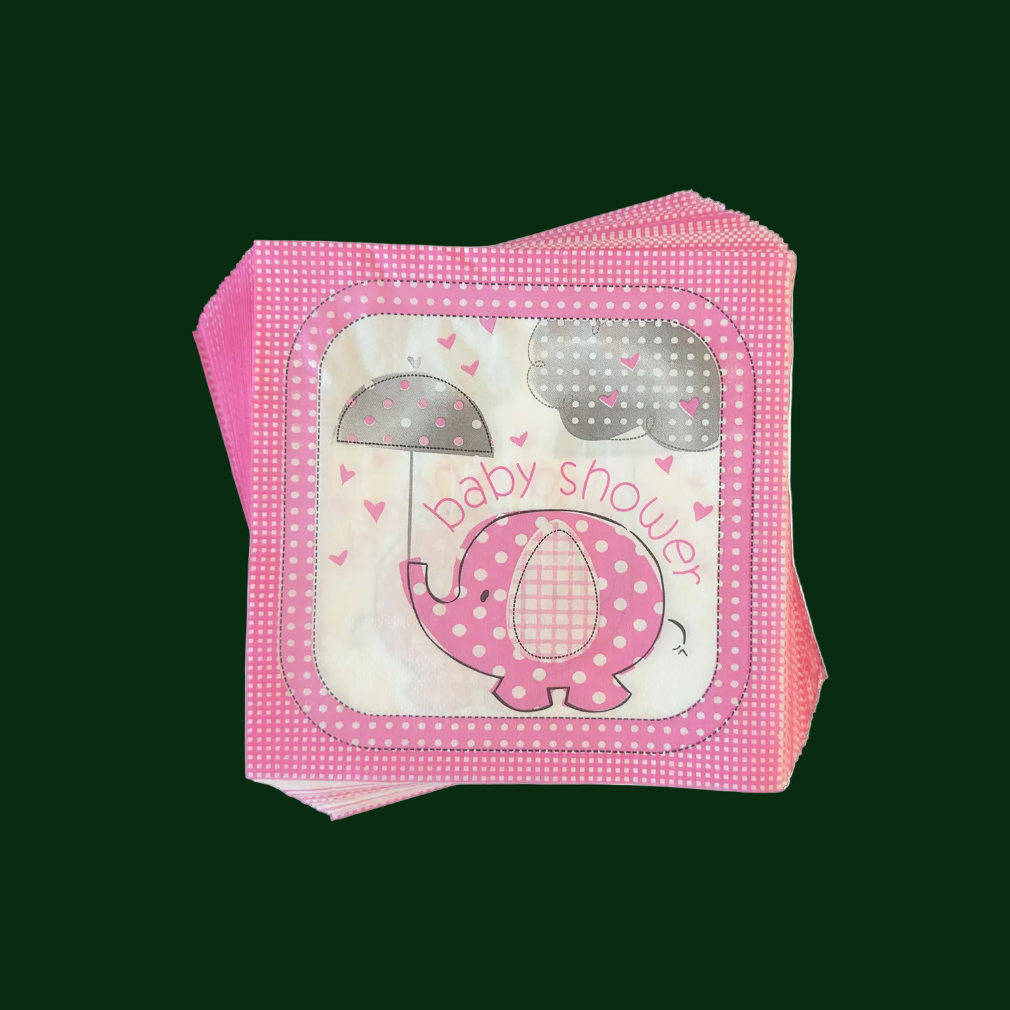 Disposable Napkins 33x33 cm Baby Pink Pack of 25pcs.