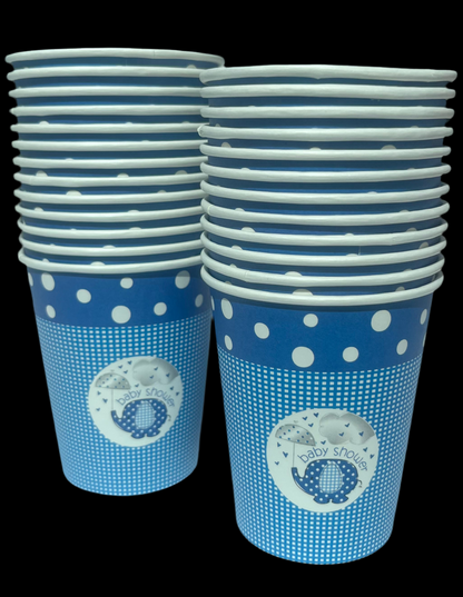 Disposable paper cups - Baby Shower Blue Pack 25pcs.