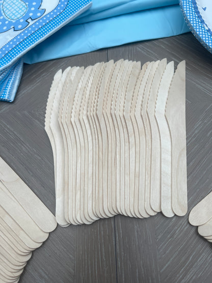 Disposable tableware 201 pcs - Baby Shower Blue.