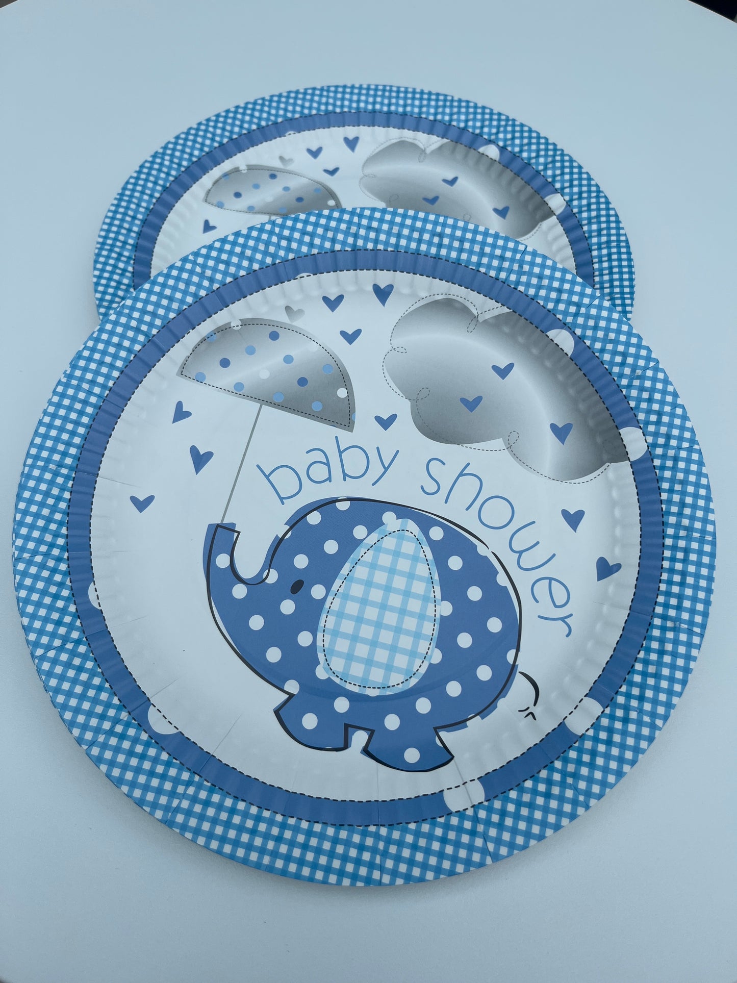 Disposable paper plate 9inch Baby Shower Blue Pack of 25pcs.