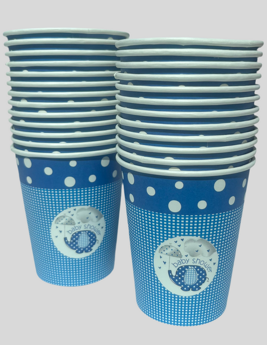 Disposable paper cups - Baby Shower Blue Pack 25pcs.
