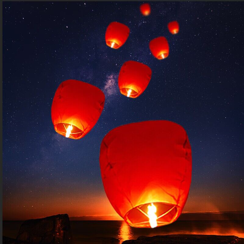 Chinese sky lanterns.