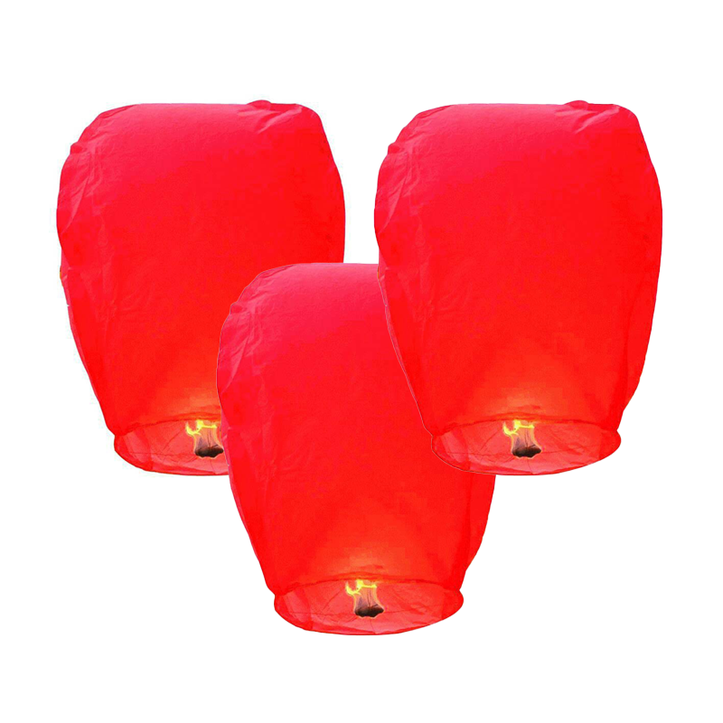 Chinese sky lanterns.