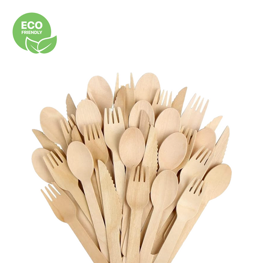 ECO Friendly wooden cutlery set of 150 pcs.