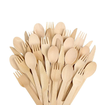 ECO Friendly wooden cutlery set of 150 pcs.