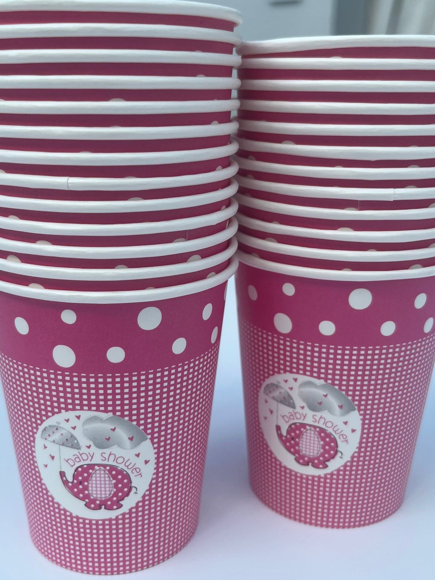 Disposable paper cups - Baby shower Pink Pack 25pcs.