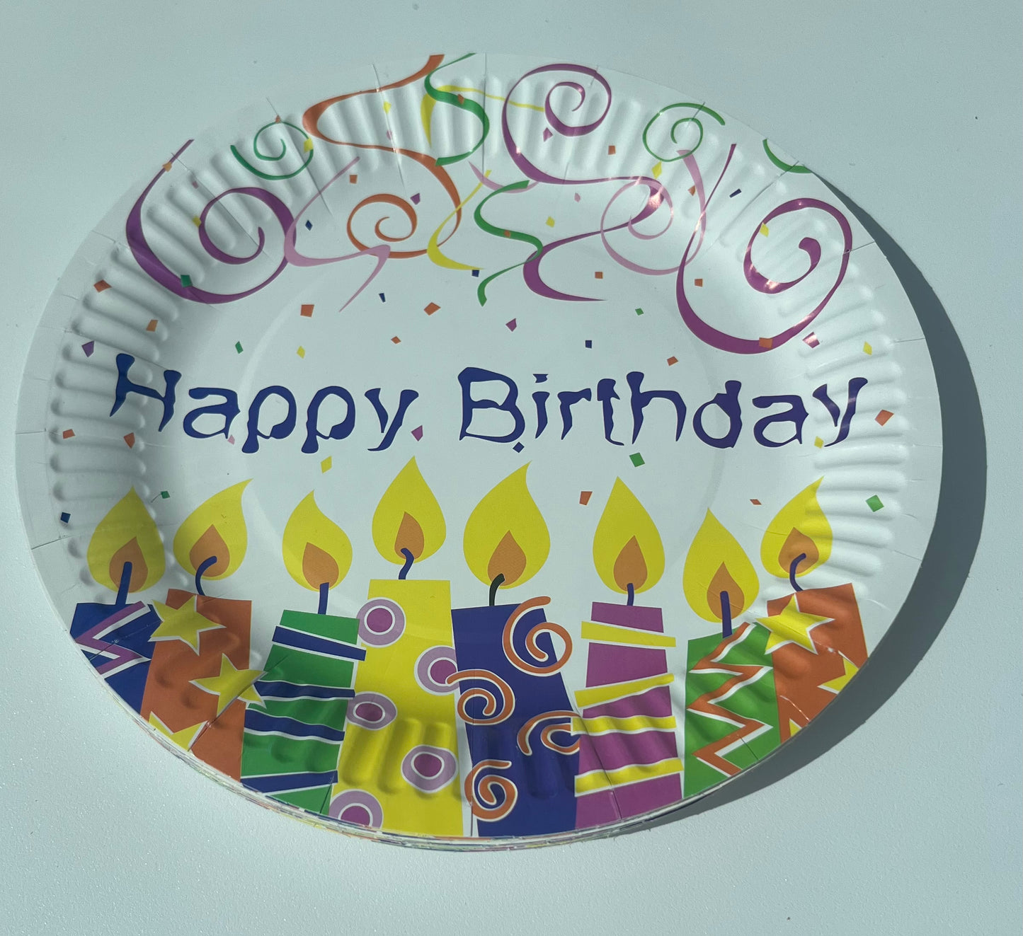 Disposable paper plate 7inch Happy Birthday Pack of 25pcs.
