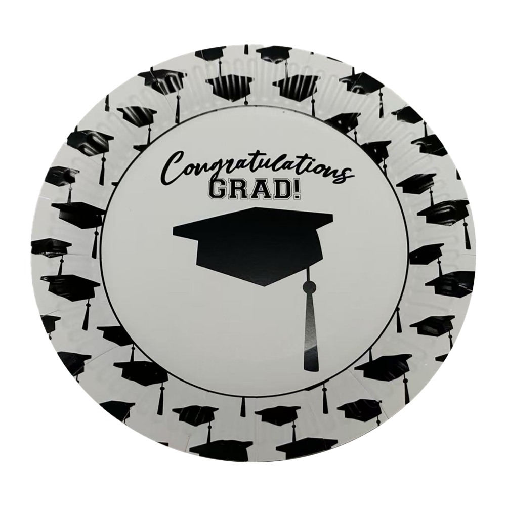 Disposable paper plate 9 inch Grads Pack of 25pcs.