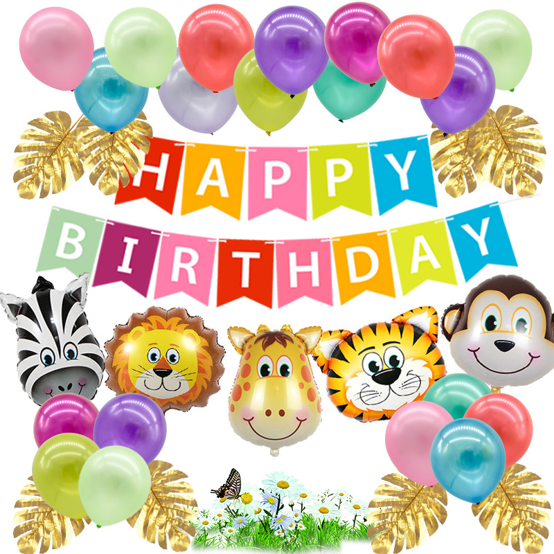 Happy birthday balloons set - Madagaskar.