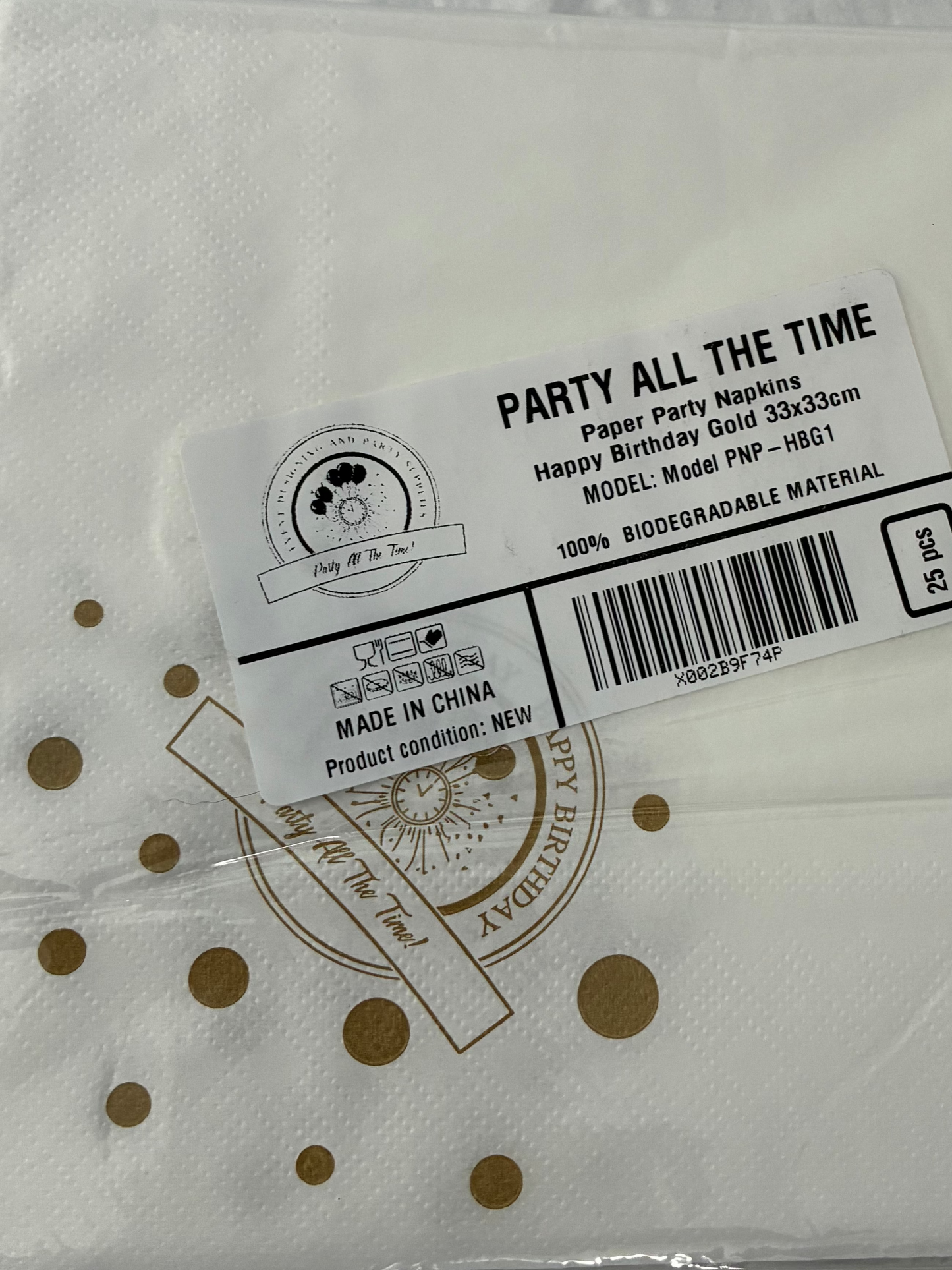 White napkins 2 layers - Premium. Pack of 25pcs.
