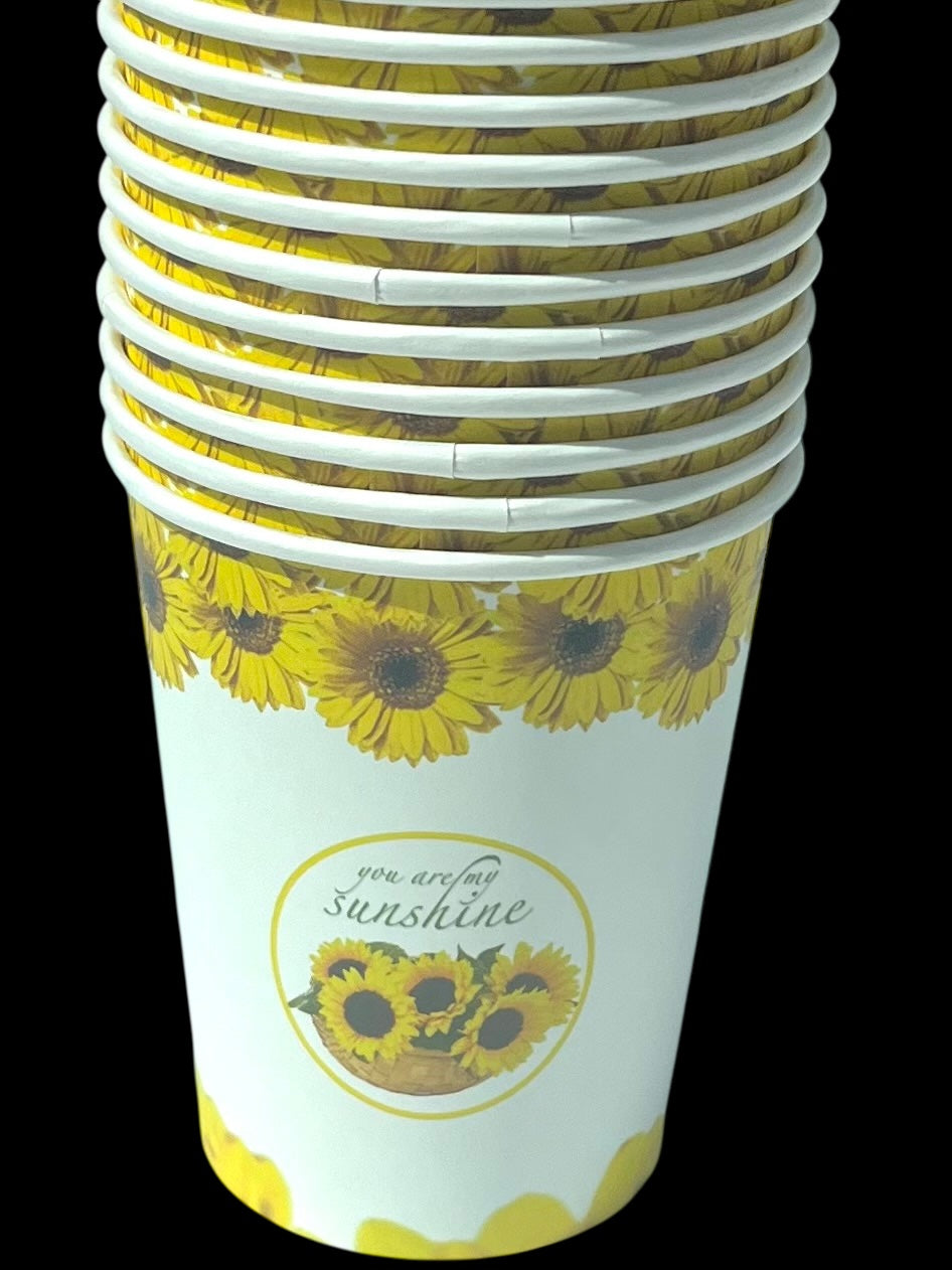 Disposable tableware 201 pcs - Sun Flowers.