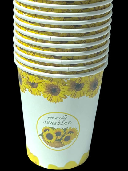 Disposable tableware 201 pcs - Sun Flowers.