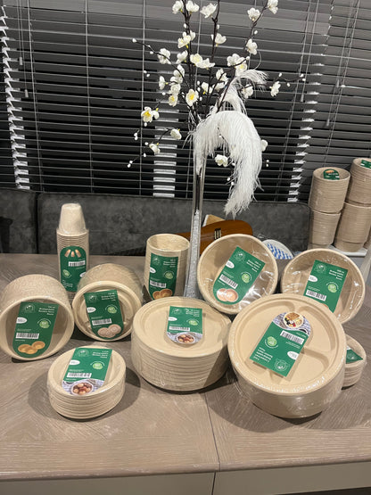 ECO Friendly bamboo fibers 9 inch plate.