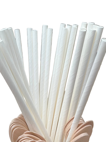 Biodegradable Paper Durable Drinking Straws 100pcs for parties or any special occasions.