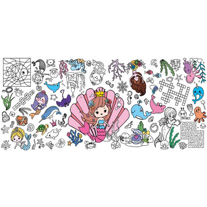 Drawing paper tablecloth.