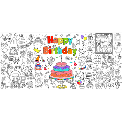 Drawing paper tablecloth.