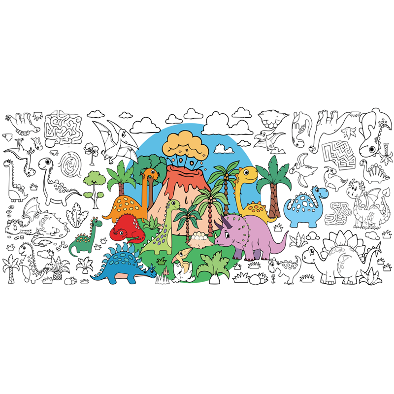 Drawing paper tablecloth.